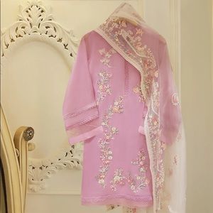 ❤️ SOLD - Agha Noor Designer Two Piece Cotton Net - Medium